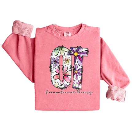 Floral OT (Occupational Therapy) - Gildan and Comfort Colors Series