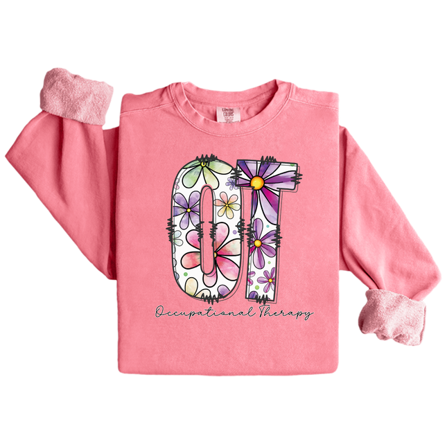 Floral OT (Occupational Therapy) - Gildan and Comfort Colors Series
