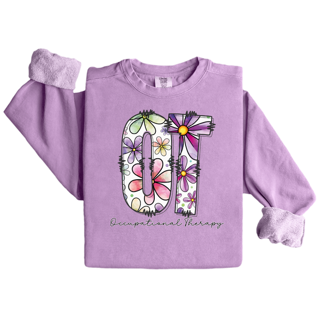 Floral OT (Occupational Therapy) - Gildan and Comfort Colors Series