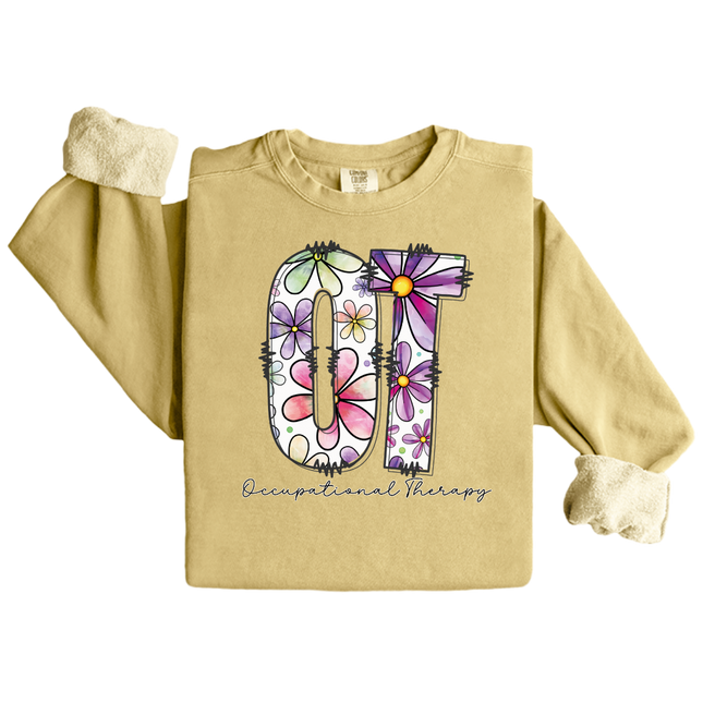 Floral OT (Occupational Therapy) - Gildan and Comfort Colors Series