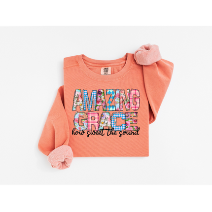 Amazing Grace - Comfort Colors 1566 Crewneck Sweatshirt