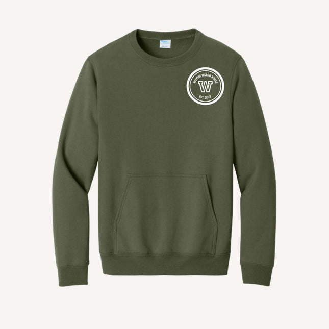 Custom Design Port & Company - Fleece Crewneck Pocket Sweatshirt