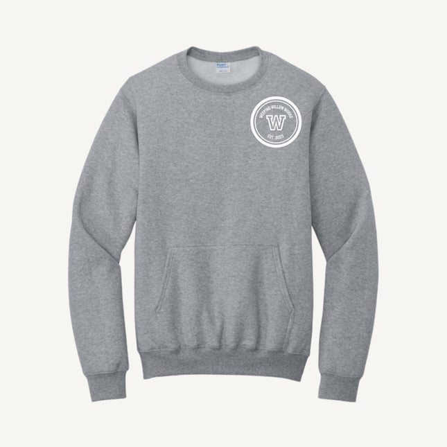 Custom Design Port & Company - Fleece Crewneck Pocket Sweatshirt