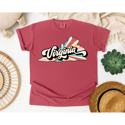 Colorful Retro Virginia State - Comfort Colors 1717 (Copy)
