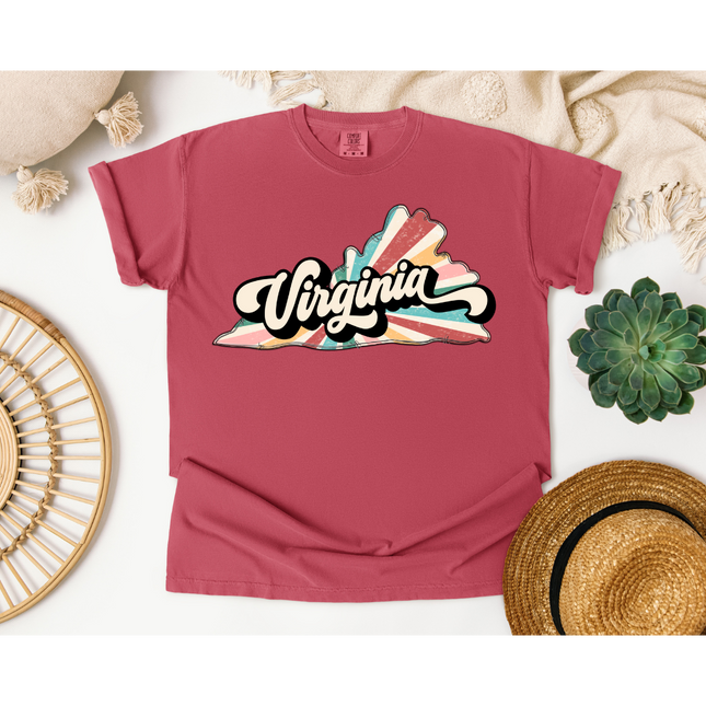 Colorful Retro Virginia State - Comfort Colors 1717 (Copy)