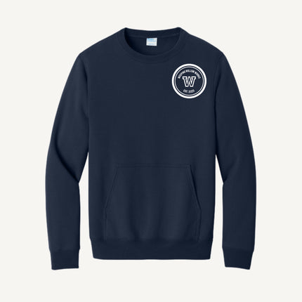 Custom Design Port & Company - Fleece Crewneck Pocket Sweatshirt
