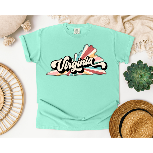 Colorful Retro Virginia State - Comfort Colors 1717 (Copy)