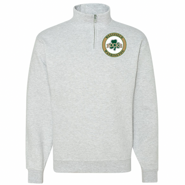 Quarter Zip Sweatshirt - School Emblem