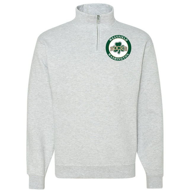 Quarter Zip Sweatshirt - School Emblem
