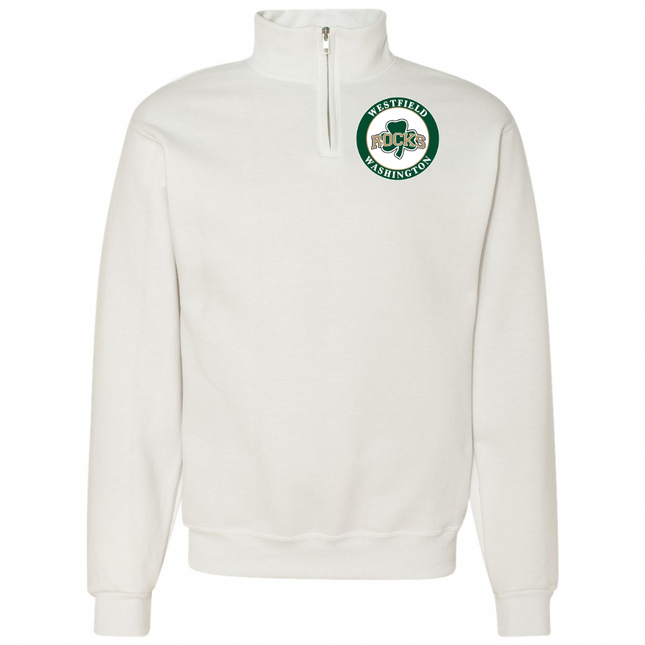 Quarter Zip Sweatshirt - School Emblem
