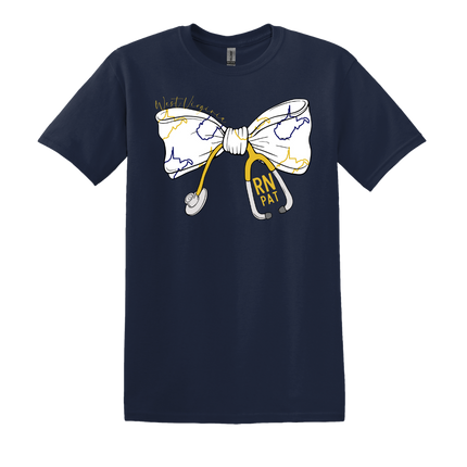 West Virginia Nurse Stethoscope Bow - Gildan Series