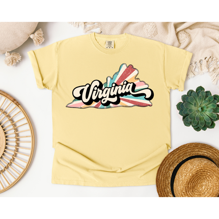 Colorful Retro Virginia State - Comfort Colors 1717 (Copy)