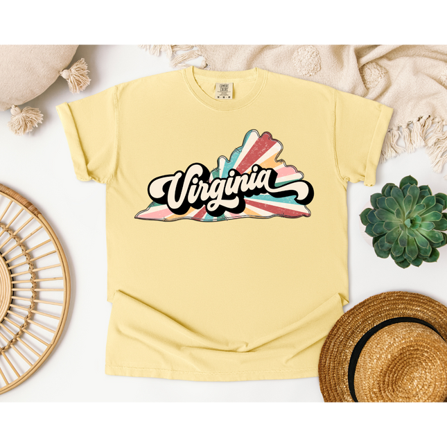 Colorful Retro Virginia State - Comfort Colors 1717 (Copy)