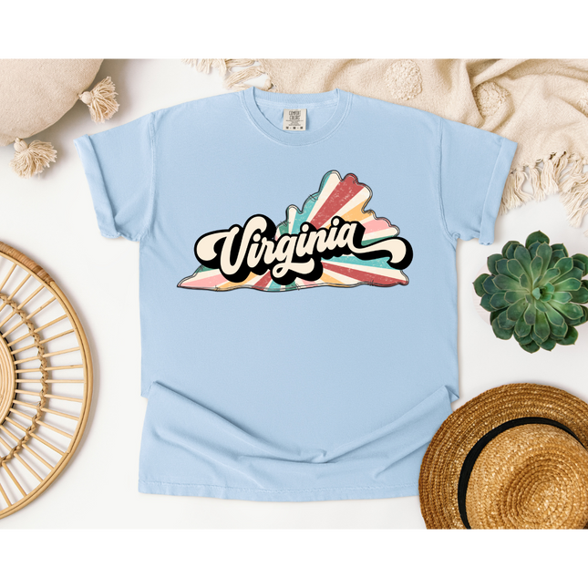 Colorful Retro Virginia State - Comfort Colors 1717 (Copy)
