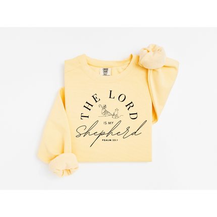 Lord, My Shepherd - Comfort Colors 1566 Crewneck Sweatshirt
