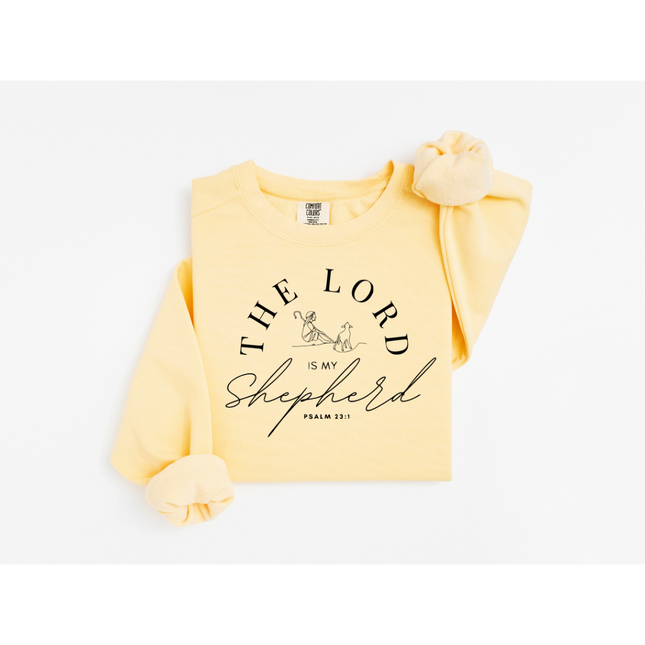 Lord, My Shepherd - Comfort Colors 1566 Crewneck Sweatshirt