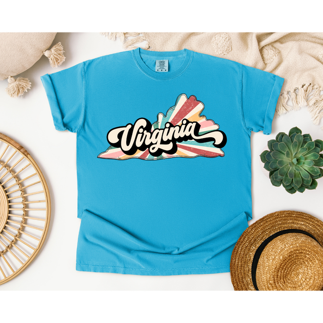 Colorful Retro Virginia State - Comfort Colors 1717 (Copy)