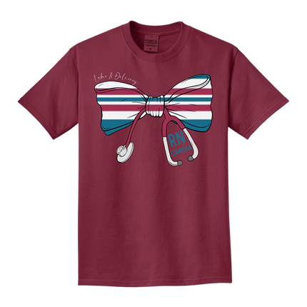 Labor and Delivery Stethoscope Bow - Port & Company Beach Wash Series