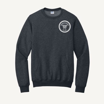 Custom Design Port & Company - Fleece Crewneck Pocket Sweatshirt