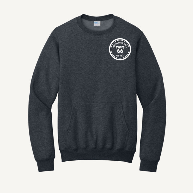 Custom Design Port & Company - Fleece Crewneck Pocket Sweatshirt