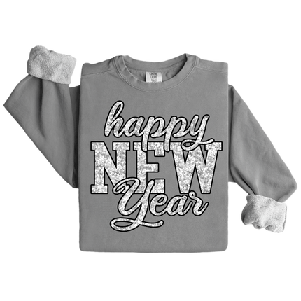Glitter Happy New Year - Comfort Colors 1717 & Comfort Colors 1566
