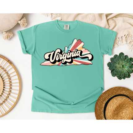 Colorful Retro Virginia State - Comfort Colors 1717 (Copy)