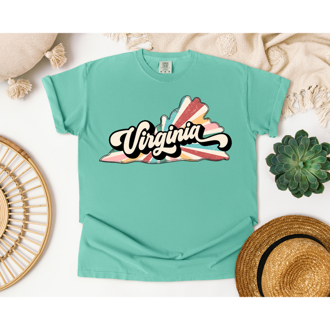 Colorful Retro Virginia State - Comfort Colors 1717 (Copy)