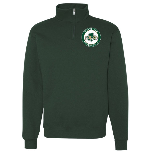 Quarter Zip Sweatshirt - School Emblem