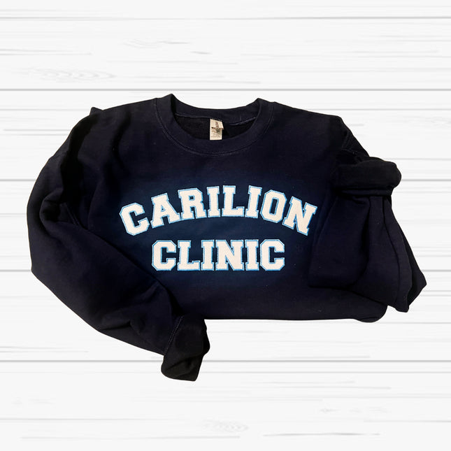 Glitter Embroidered Carilion Clinic Gildan Crewneck Sweatshirt