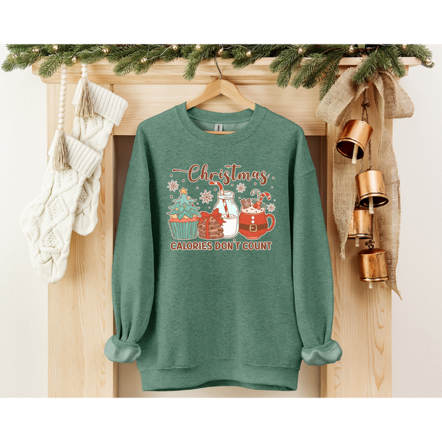 Christmas Calories Don't Count - Gildan 5000, Gildan 18000, Comfort Colors 1717, & Comfort Colors 1566