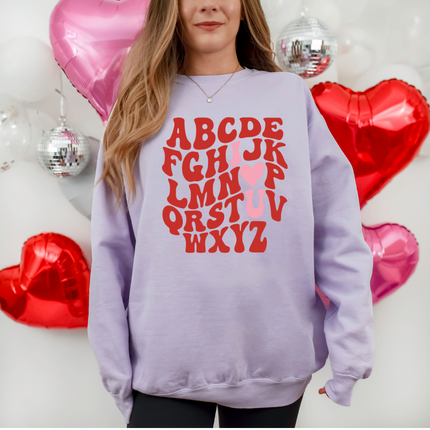 I "Heart" U Alphabet - Gildan 18000, Comfort Colors 1717 & Comfort Colors 1566