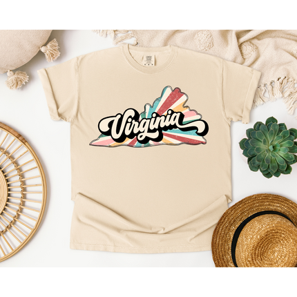 Colorful Retro Virginia State - Comfort Colors 1717 (Copy)