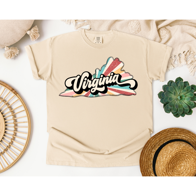 Colorful Retro Virginia State - Comfort Colors 1717 (Copy)
