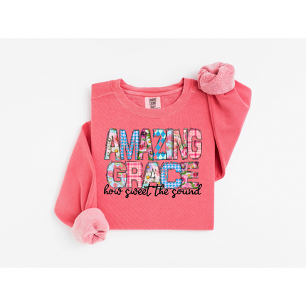 Amazing Grace - Comfort Colors 1566 Crewneck Sweatshirt