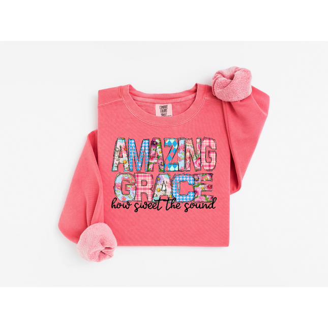 Amazing Grace - Comfort Colors 1566 Crewneck Sweatshirt