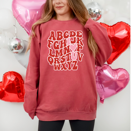 I "Heart" U Alphabet - Gildan 18000, Comfort Colors 1717 & Comfort Colors 1566