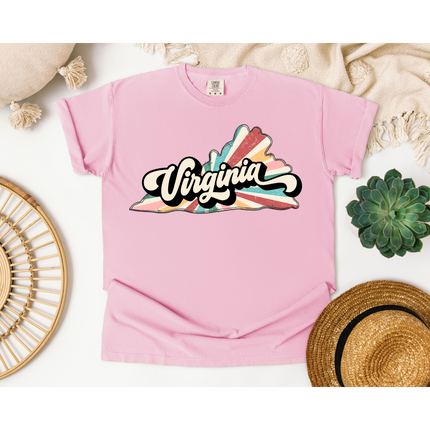 Colorful Retro Virginia State - Comfort Colors 1717 (Copy)