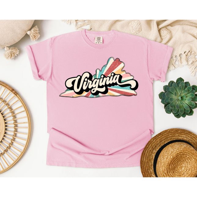 Colorful Retro Virginia State - Comfort Colors 1717 (Copy)