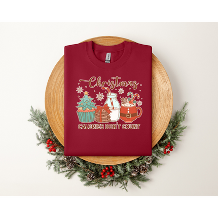 Christmas Calories Don't Count - Gildan 5000, Gildan 18000, Comfort Colors 1717, & Comfort Colors 1566