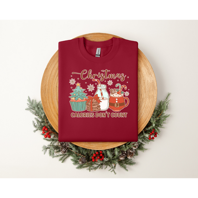 Christmas Calories Don't Count - Gildan 5000, Gildan 18000, Comfort Colors 1717, & Comfort Colors 1566
