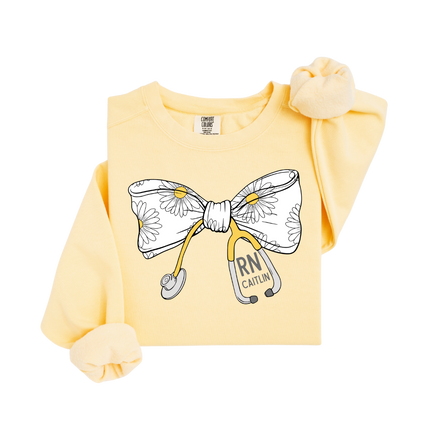 Daisy Stethoscope Bow - Comfort Colors Series