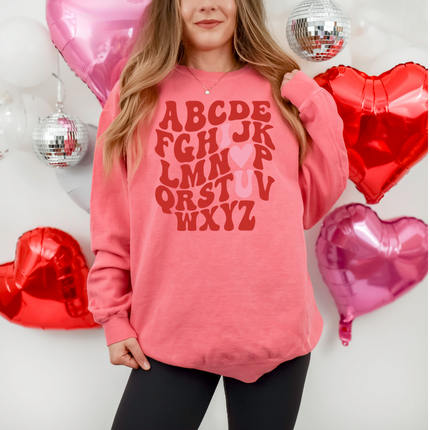 I "Heart" U Alphabet - Gildan 18000, Comfort Colors 1717 & Comfort Colors 1566