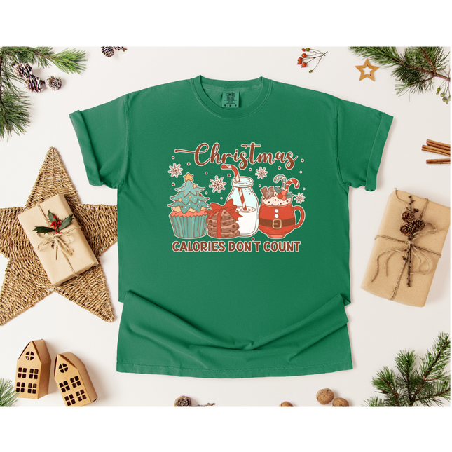 Christmas Calories Don't Count - Gildan 5000, Gildan 18000, Comfort Colors 1717, & Comfort Colors 1566