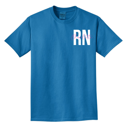RN with Centered Cursive Name - Port & Company Beach Wash Series