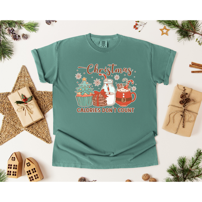 Christmas Calories Don't Count - Gildan 5000, Gildan 18000, Comfort Colors 1717, & Comfort Colors 1566