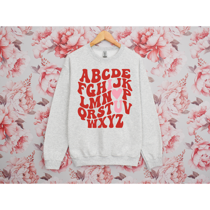 I "Heart" U Alphabet - Gildan 18000, Comfort Colors 1717 & Comfort Colors 1566