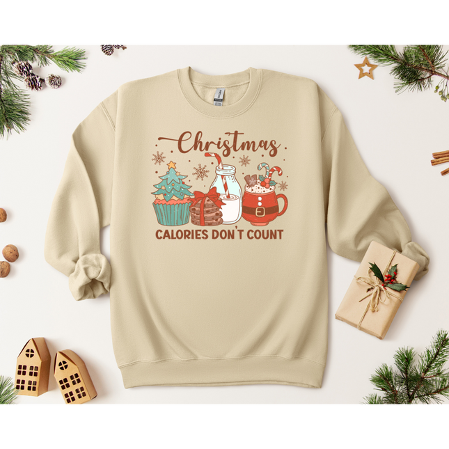 Christmas Calories Don't Count - Gildan 5000, Gildan 18000, Comfort Colors 1717, & Comfort Colors 1566