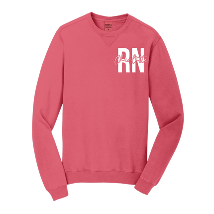 RN with Centered Cursive Name - Port & Company Beach Wash Series