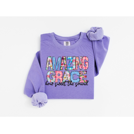 Amazing Grace - Comfort Colors 1566 Crewneck Sweatshirt