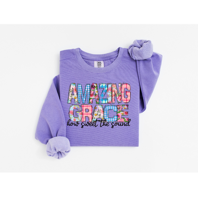 Amazing Grace - Comfort Colors 1566 Crewneck Sweatshirt